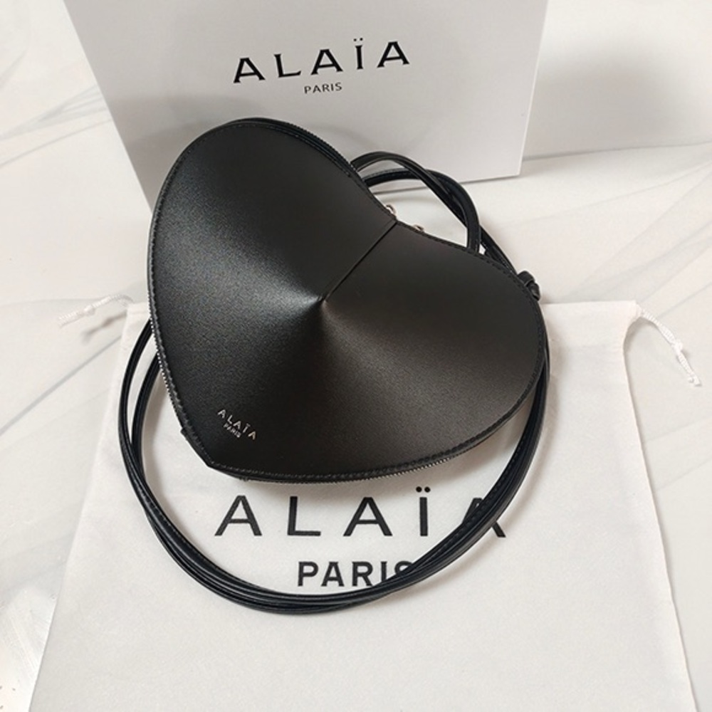 Alaïa Black Heart-Shaped Crossbody Bag